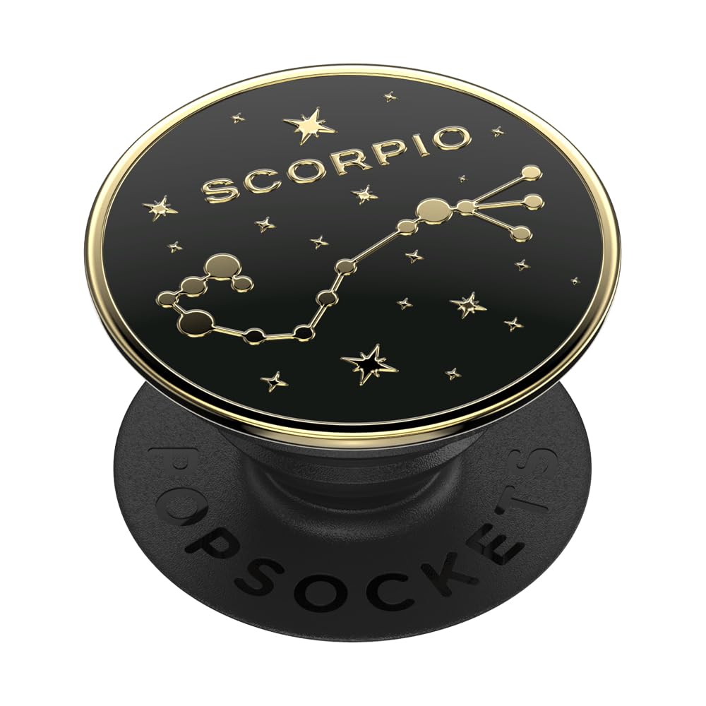 PopSockets Phone Grip with Expanding Kickstand - Zodiac Sign Scorpio Design | Secure Phone Holder for iPhone & Android | Perfect for Selfies, Video Calls & Hands-Free Viewing