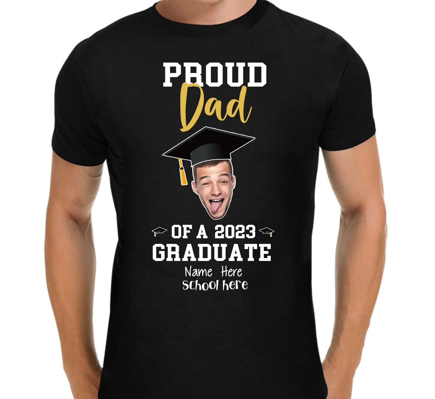 Custom Class of 2023 T-Shirt for Men - Personalized Graduation Gift - 2023 Graduation Party Apparel - Perfect for Graduation Ceremony & Celebration