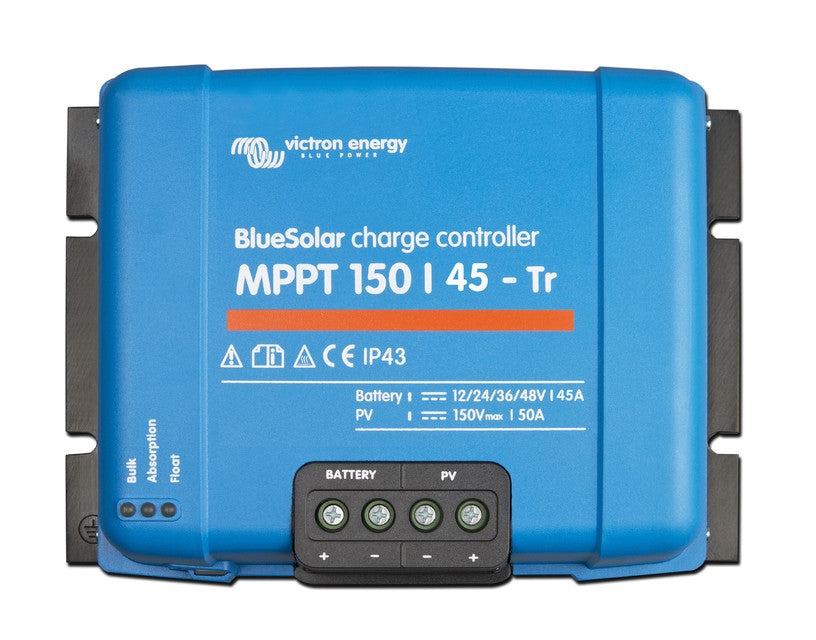 Victron Energy BlueSolar MPPT 150/45 Tr Solar Charge Controller - High-Efficiency 12V/24V/48V MPPT Regulator for RV, Marine, Off-Grid Solar Systems | Perfect for Camping, Boating & Remote Power Applications