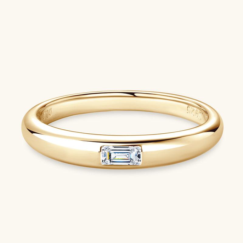 Emerald Cut Premium Moissanite Wedding Ring - 14K White Gold Engagement Band for Women | Perfect for Proposals, Anniversaries & Bridal Jewelry