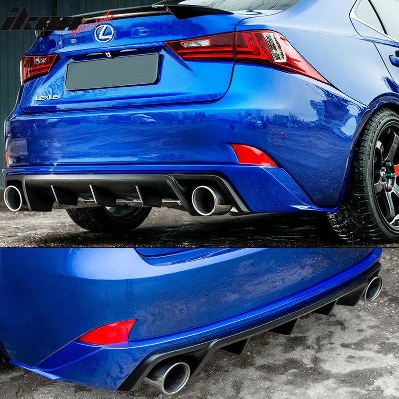 2014-2016 Lexus IS250 IS350 IS200T Rear Bumper Lip Diffuser - Sport Style PP Material for Enhanced Aerodynamics & Styling - Perfect for Car Enthusiasts & Street Racing