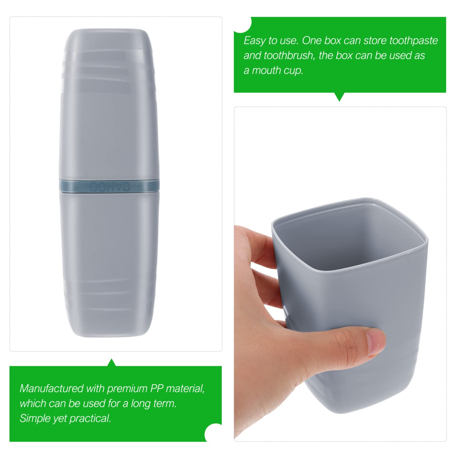 1pc Portable Toothbrush and Toothpaste Travel Case with Wash Cup - Compact Storage Box for Toothbrush, Toothpaste, and Water Mug - Ideal for Camping, Travel, and Outdoor Adventures