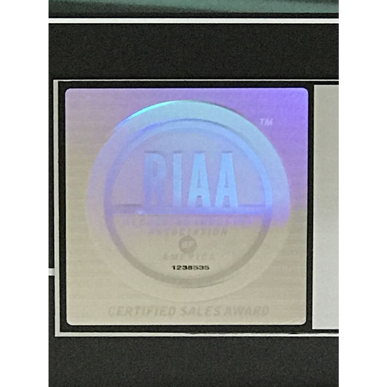 Dierks Bentley Debut RIAA Platinum Album Award - Certified Music Collectible for Fans & Display