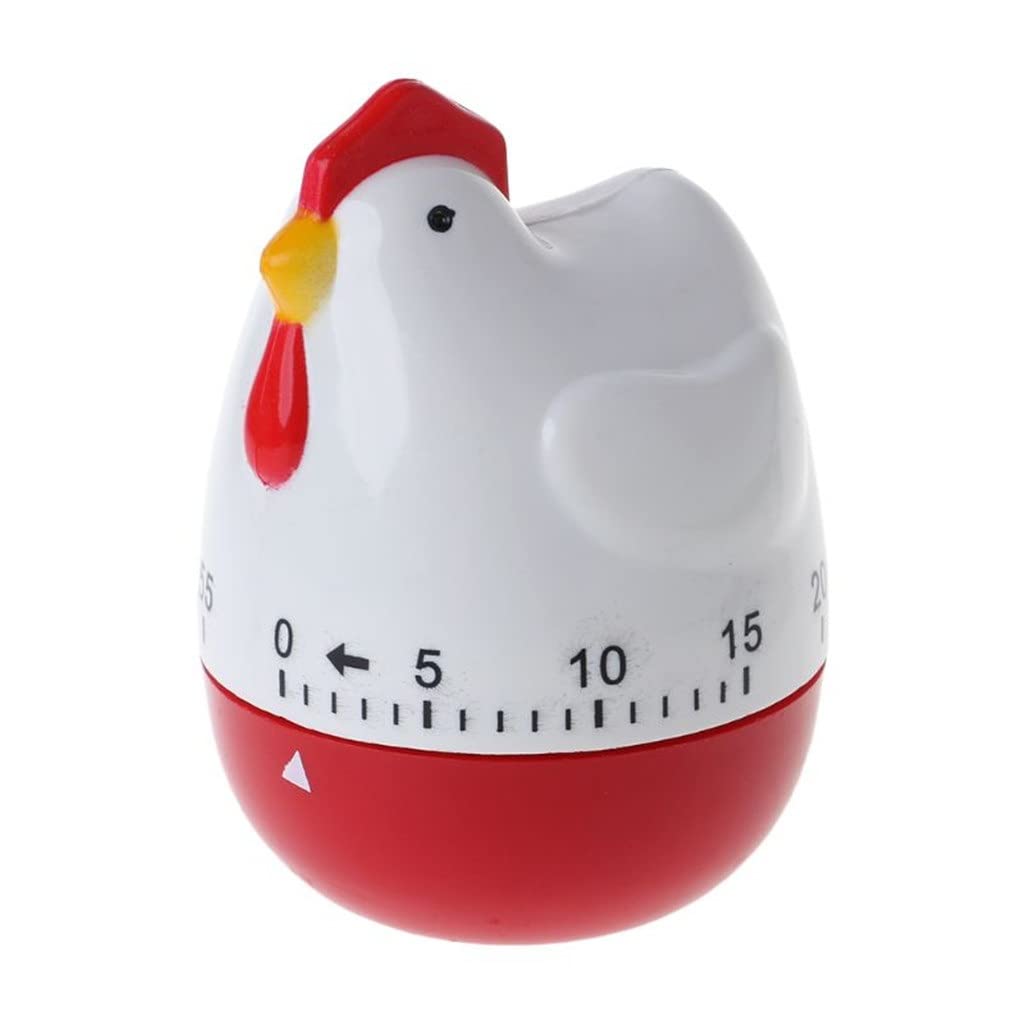 WIONC Cute Hen-Shaped Kitchen Timer - Mechanical Countdown Alarm Clock for Cooking, Baking & Home Decor | Perfect for Kitchens, Bakeries & Gift Giving