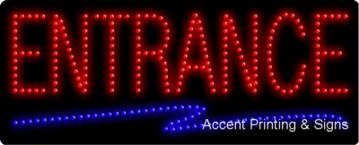 High Impact Energy Efficient LED Entrance Flashing Sign - Animated Business Storefront Display for Retail Shops & Restaurants