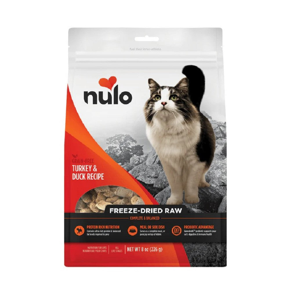 Freeze Dried Raw Turkey & Duck Cat Food for All Life Stages - Grain-Free, High-Protein, Natural Ingredients for Kittens, Adults & Senior Cats - Perfect for Indoor, Outdoor & Picky Eaters