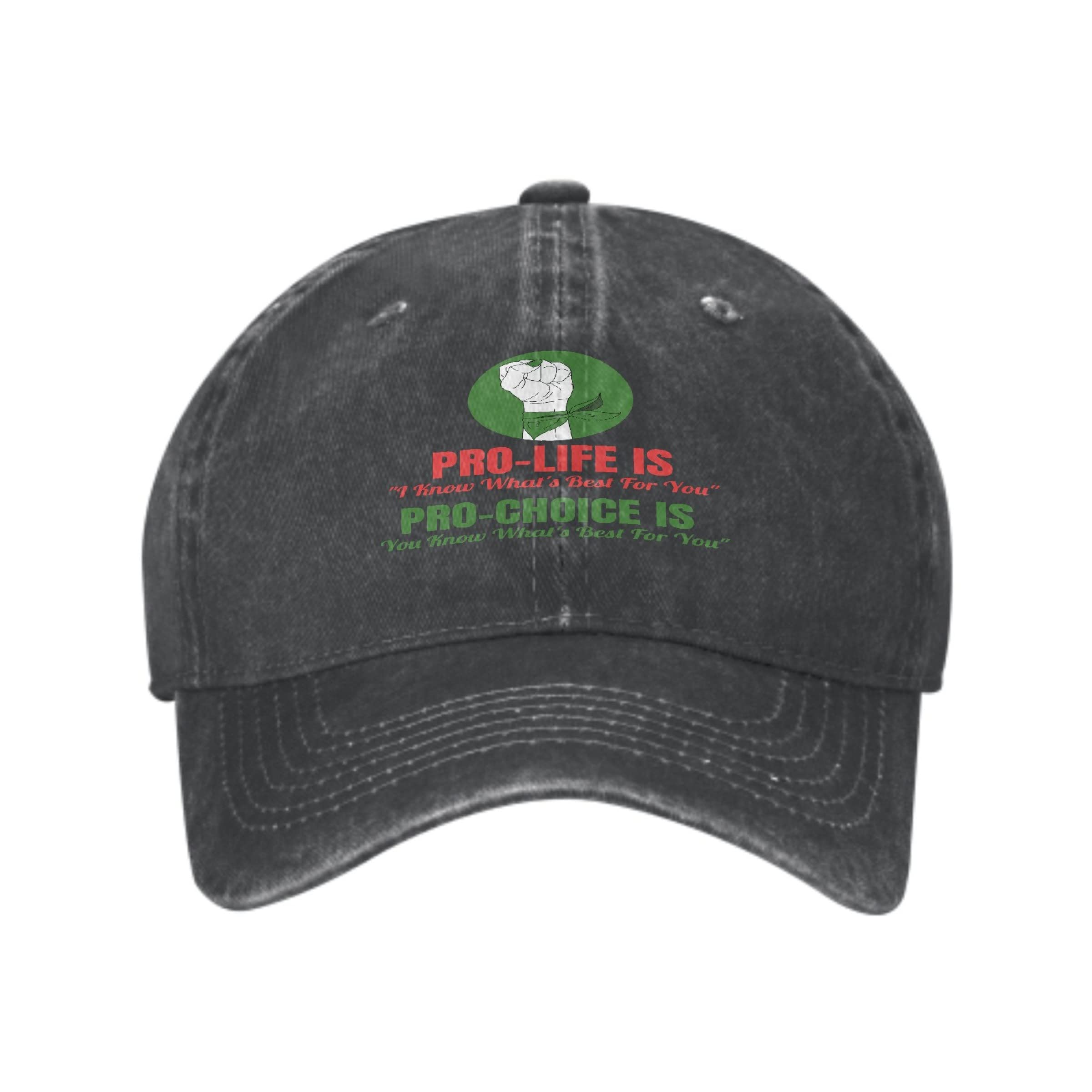 Pro Life vs Pro Choice Baseball Cap - Funny Political Dad Truck Hat for Men - Perfect for Protests, Rallies & Casual Wear