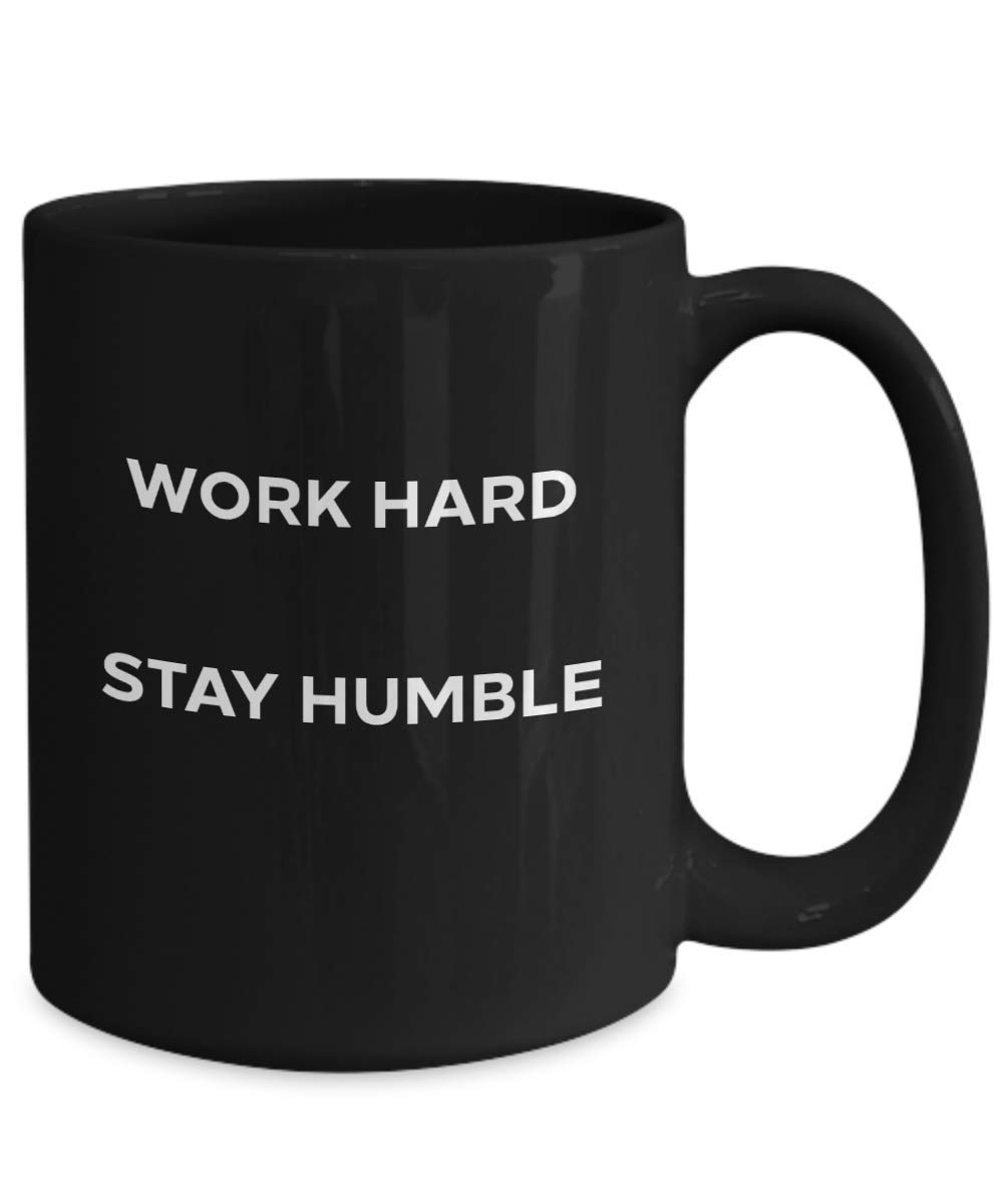 Work Hard Stay Humble Coffee Mug - Inspirational Motivational Coffee Cup for Office, Home & Gifts - Perfect for Daily Coffee Drinkers & Coworkers