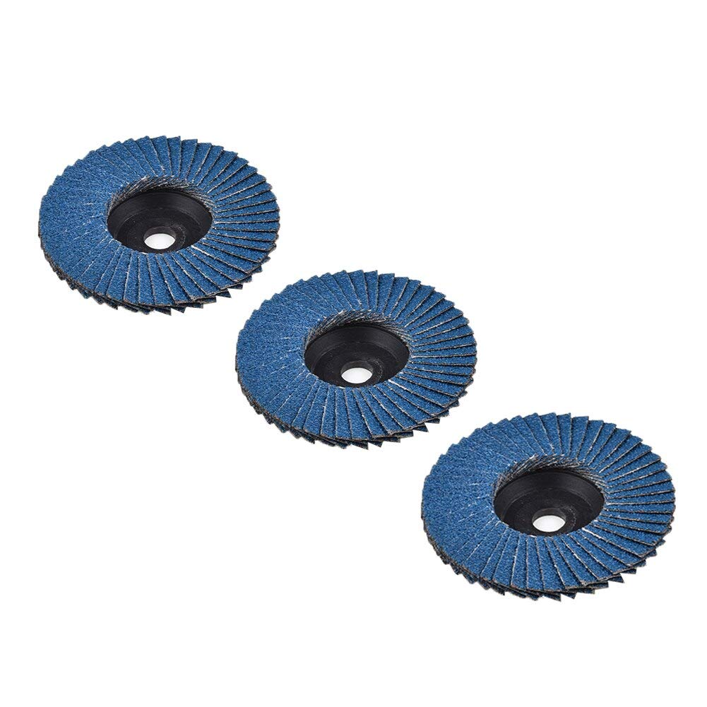 3-Inch Flap Sanding Discs for Angle Grinder – 75mm Metal Grinding Wheel Replacement Parts (3-Pack) – Perfect for Metal Polishing, Rust Removal & Surface Preparation