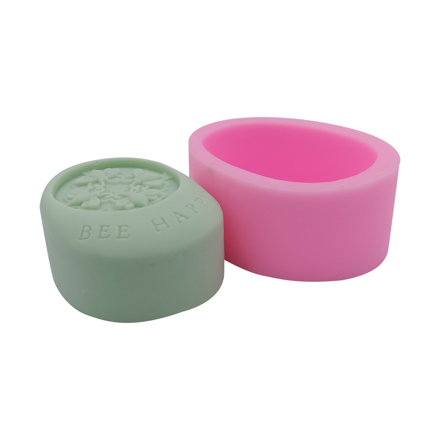 Bee Happy Silicone Soap & Candle Molds - DIY Craft Molds for Resin, Wax, Soap Making - Perfect for Home Decor, Wedding Favors, and Handmade Gifts