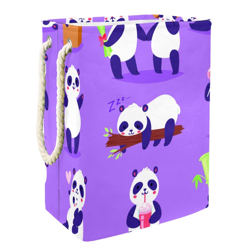 Chinese Bear Bamboo Hamper Basket - Cute Toy Storage & Home Decor Organizer for Nursery, Playroom, or Country Style Living Room