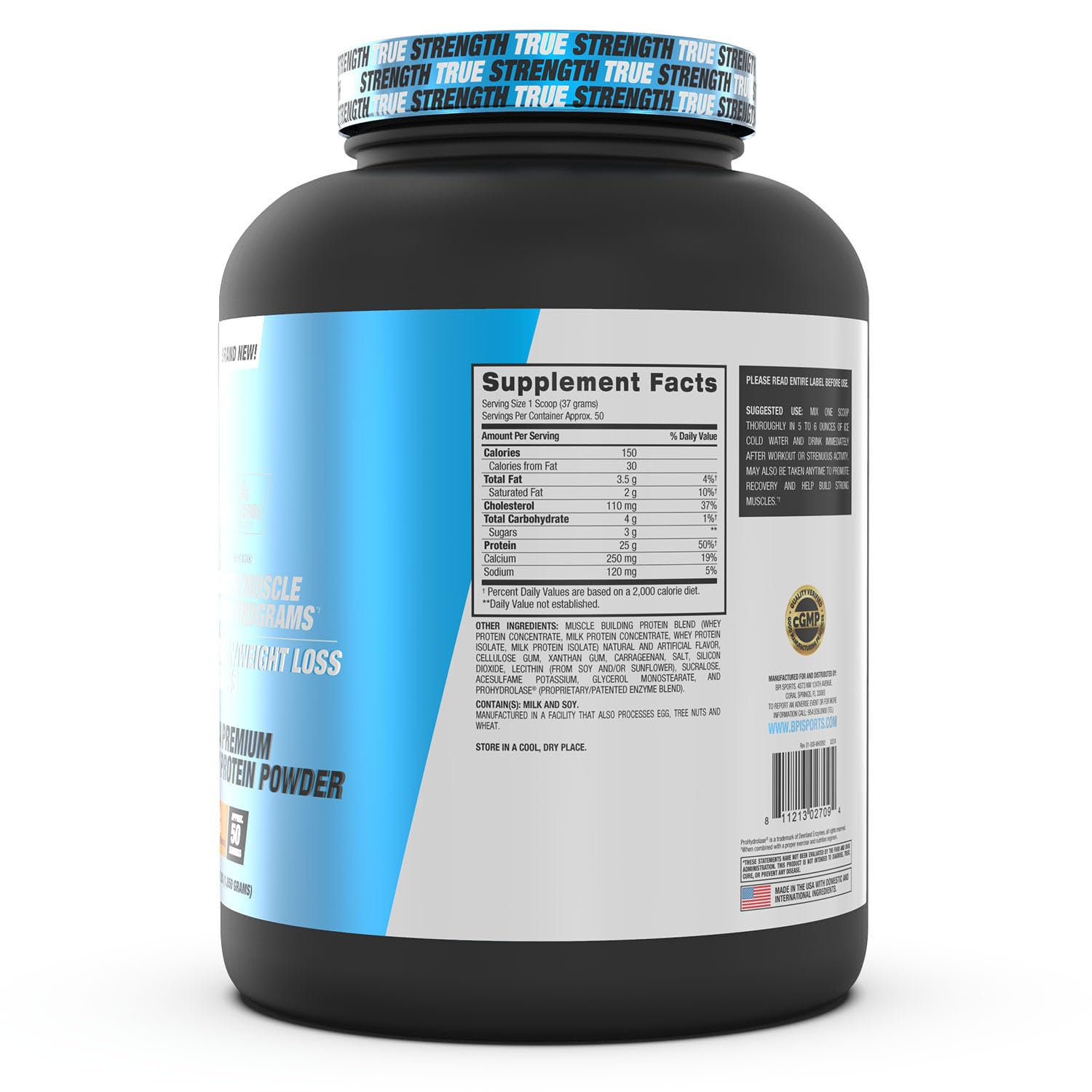BPI Sports Whey HD Ultra Premium Protein Powder - Vanilla Caramel Flavor, 4.1 lbs (1.86 kg) for Muscle Recovery & Post-Workout Nutrition | Gym, Fitness & Bodybuilding Supplement