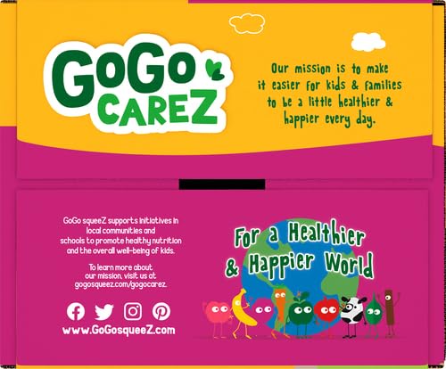 GoGo squeeZ Fruit & VeggieZ Applesauce Variety Pack - 20 Pouches, BPA Free, Kids Snacks for School & Travel