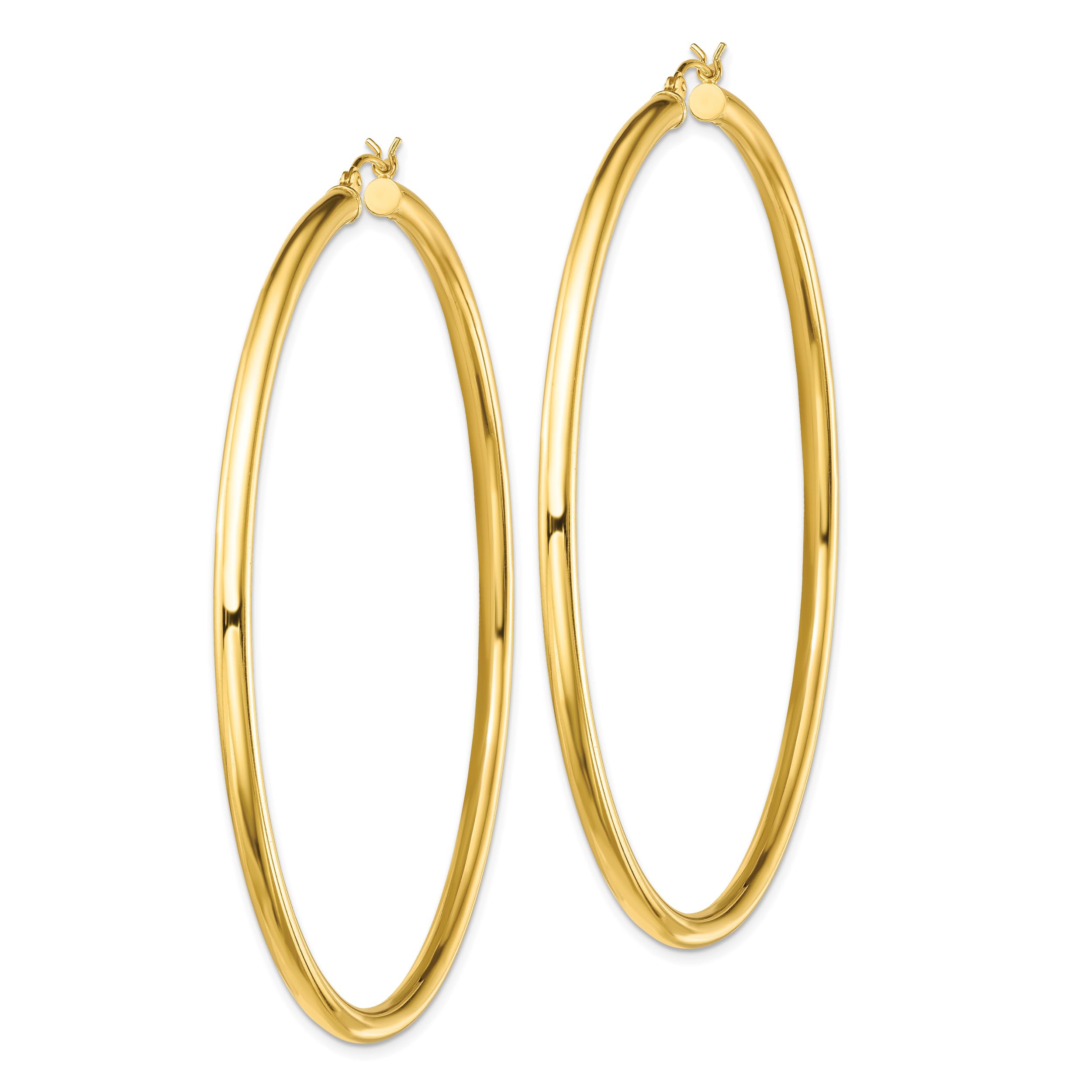 925 Sterling Silver Gold Plated Extra Large Hoop Earrings for Women - Fashion Statement Jewelry for Parties, Weddings & Everyday Wear