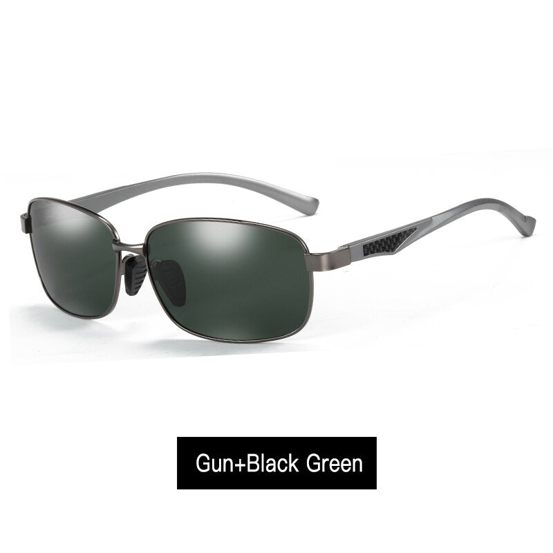 Aidien Men's Semi-Rimless Alloy Aluminum Magnesium Frame Sunglasses 7755 - Lightweight & Durable for Outdoor Sports, Driving & Fashion
