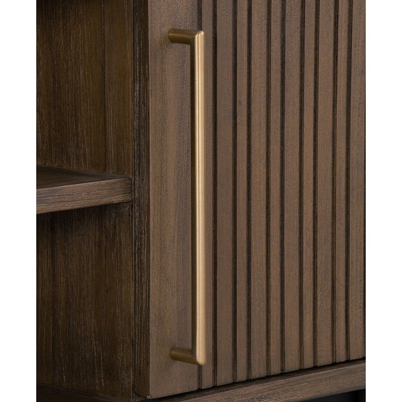 HAMILTON Entertainment TV Stand - 200cm Solid Acacia Wood Media Console in Toffee Brown - Perfect for Living Room, Home Theater & Modern Interior Design