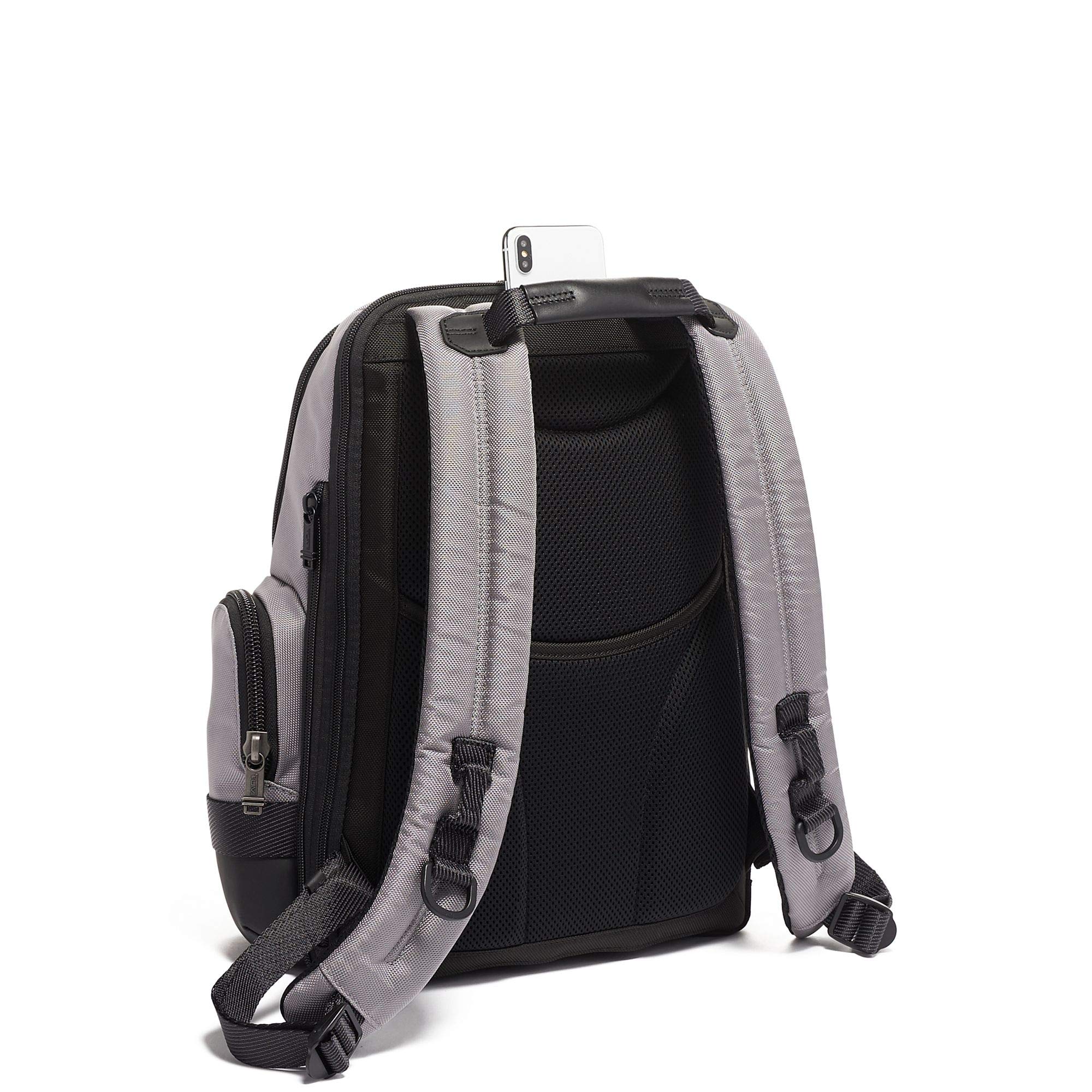 TUMI Alpha Bravo Nathan Laptop Backpack 15 Inch - Durable Computer Bag for Men & Women - Grey/Bright Red - Perfect for Work, Travel & College