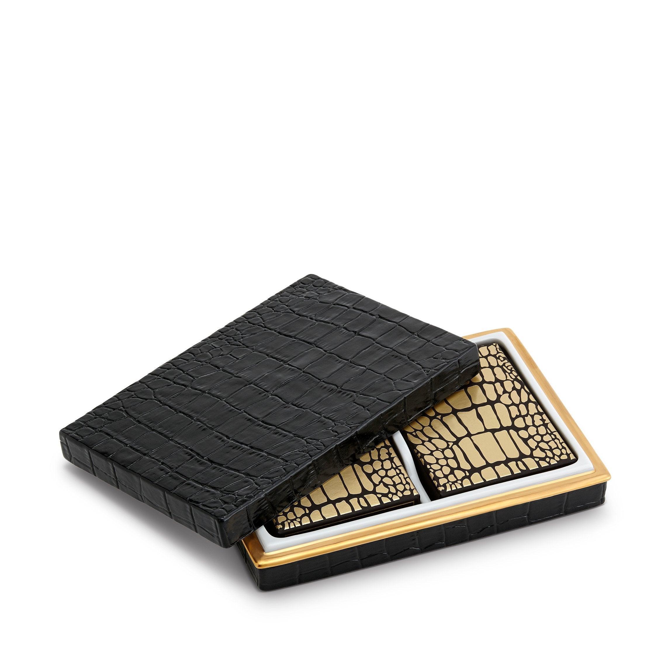 Premium Crocodile Embossed Playing Card Box Set - 2 Decks of Casino Quality Poker Cards for Poker Nights, Magic Tricks & Game Nights