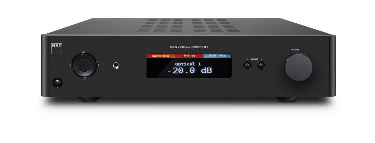 NAD C 368 Stereo Integrated Amplifier with Built-in DAC & Bluetooth® - Hi-Fi Audio System for Home Theater & Music Listening