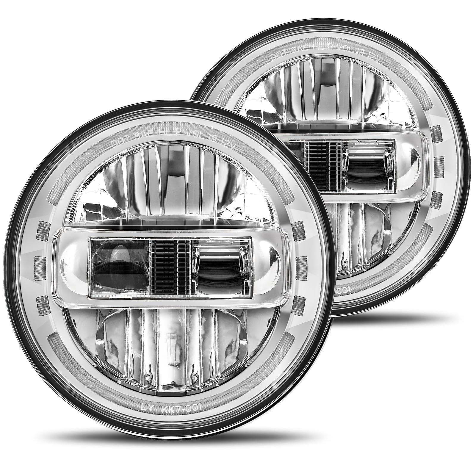 AUDEXEN Clear Lens Tail Lights & Chrome Headlights for Jeep Wrangler JK - Off-Road, Night Driving, Custom Car Upgrade