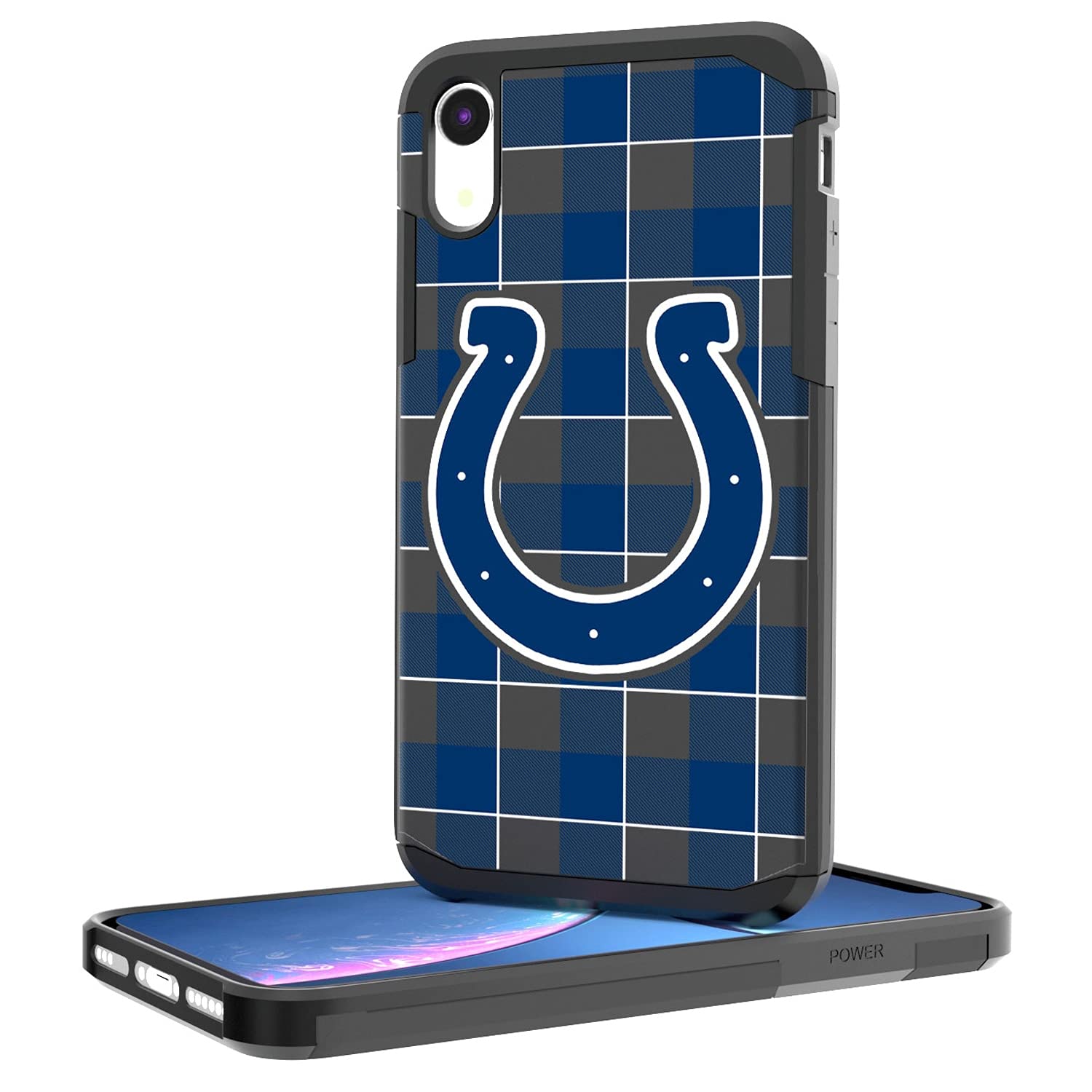 NFL iPhone Case - Rugged Plaid Design with Strategic Printing for Protection | Perfect for Football Fans & Outdoor Activities