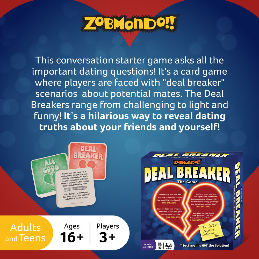 Zobmondo Deal Breaker Party Card Game - Fun Adult & Family Game Night for Parties, Gatherings & Social Events