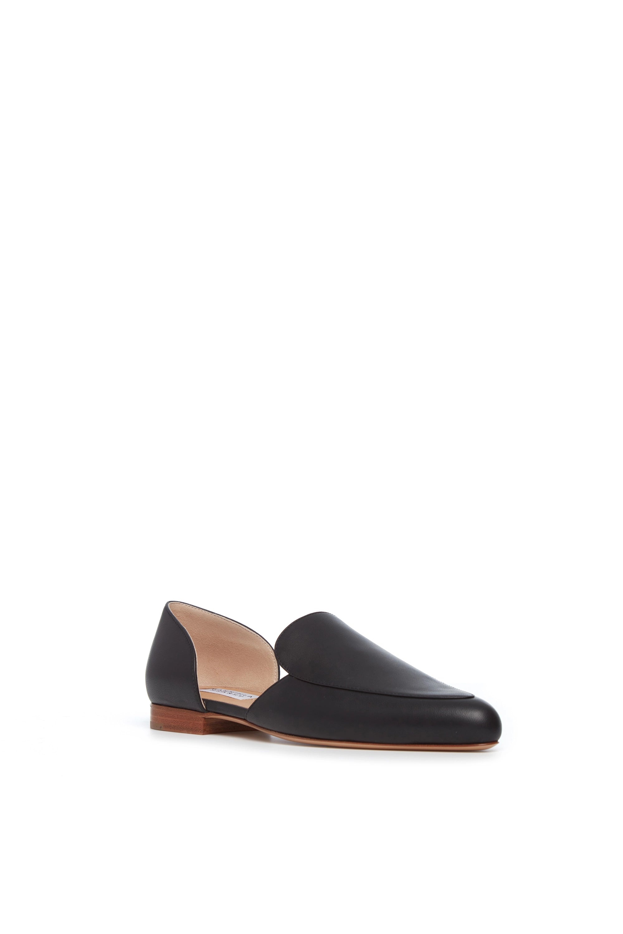 Jax Flat Shoe in Black Nappa Leather - Comfortable Women's Loafers for Work, Office & Casual Wear