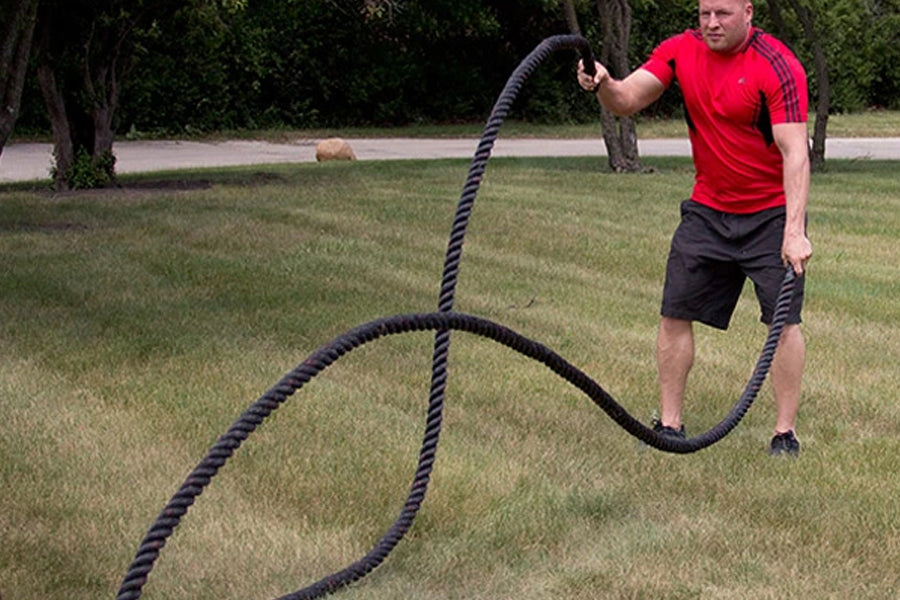 Warrior Battle Ropes - Heavy Duty Fitness Ropes for Cross Training, Strength & Endurance Workouts - Perfect for Home Gym, Outdoor Exercise & Functional Training