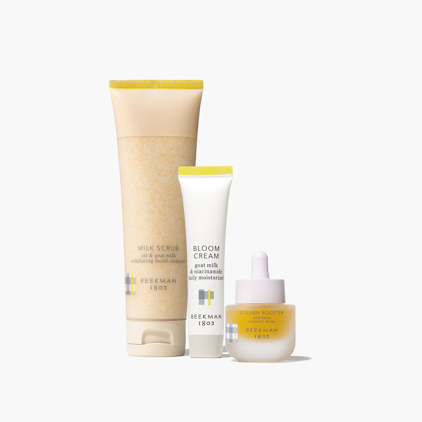 Brighter Days Skincare Set - Vitamin C Face Wash, Hyaluronic Acid Serum & SPF Moisturizer for Glowing Skin | Anti-Aging & Brightening Routine for Day & Night Use
