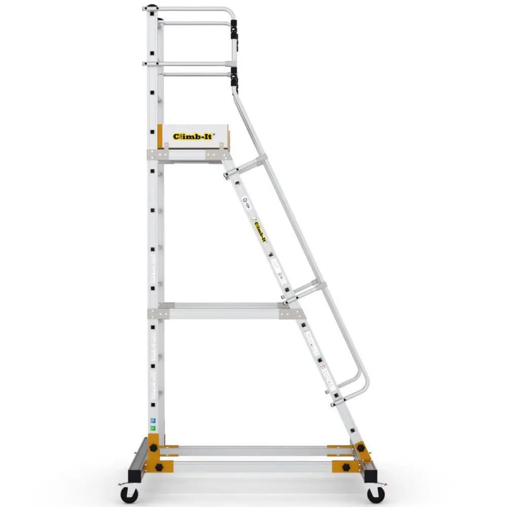 Climb It Mobile Steps with Safety Gate - Adjustable Baby Stairs for Home & Playtime - Perfect for Toddler Safety & Indoor Climbing