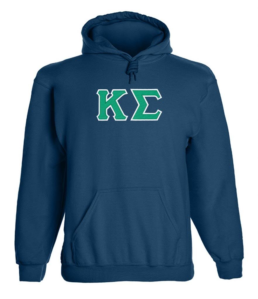 Greek Kappa Sigma Twill Letter Hoodie - Vintage College Fraternity Sweatshirt for Men | Perfect for Campus Wear, Greek Life Events & Casual Outfits