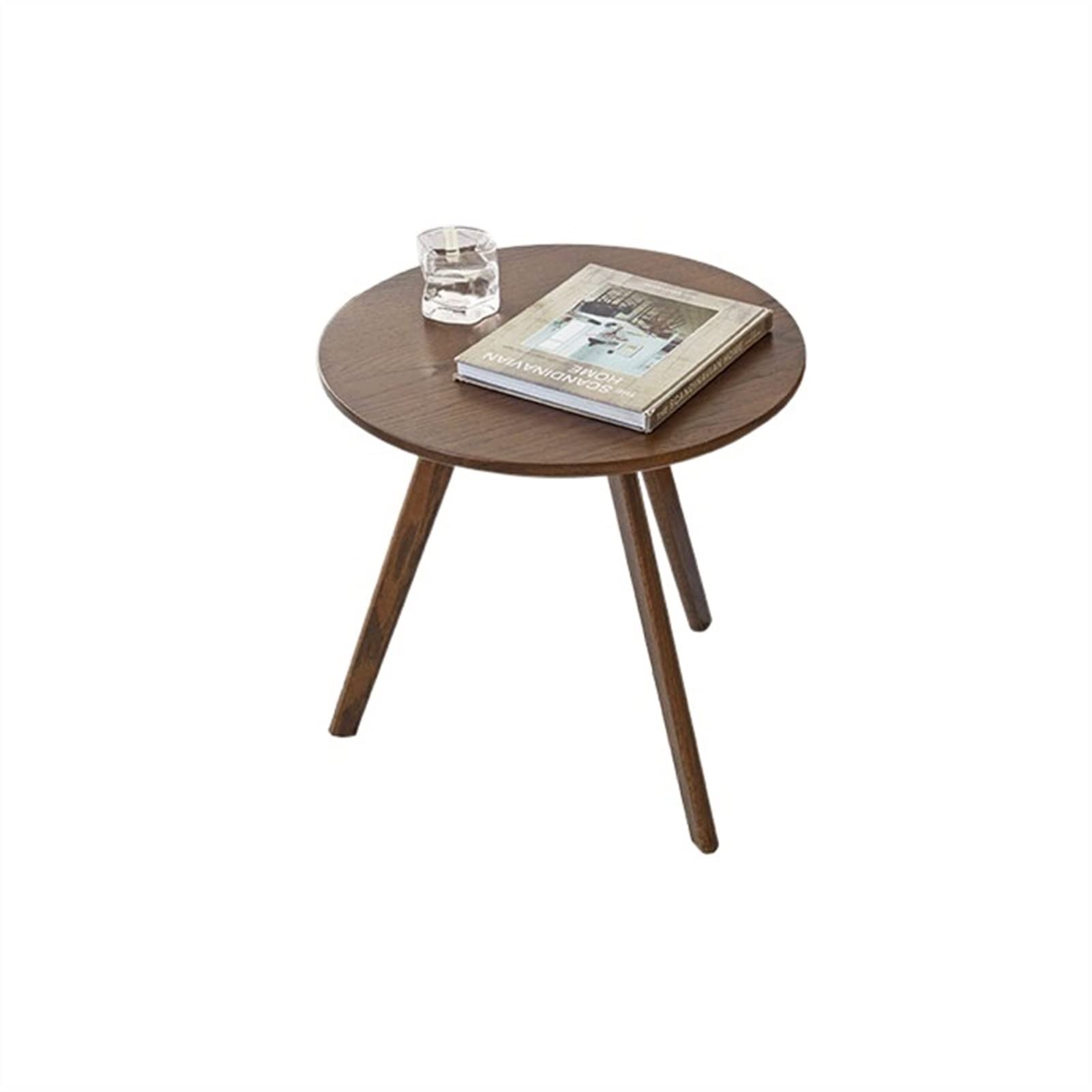 Modern Minimalist Wooden Round Coffee Table - Simple Design Side Table for Living Room, Bedroom, Balcony & Hotel - Small Home Furniture for Coffee, Books & Decor
