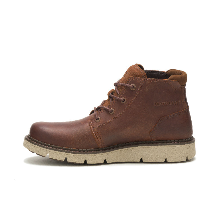 Covert Soft Toe Waterproof Mid Boot - Genuine Leather Brown Work Boots for Men - Ideal for Construction, Hiking & Outdoor Activities