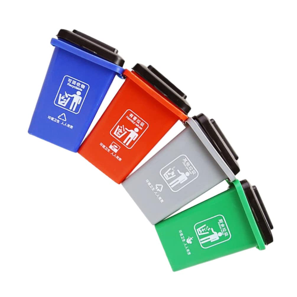 Educational Garbage Classification Toy Set - Mini Trash Can & Recycling Bin with Sorting Cards for Kids | Pretend Play, Environmental Learning, Classroom & Home Use
