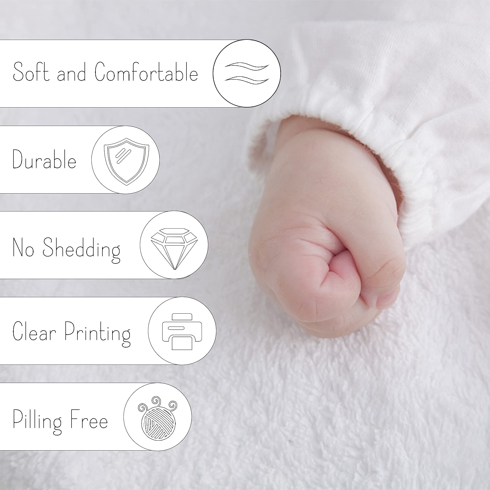 Personalized Woodland Animals Baby Blanket for Boys & Girls - Custom Name Kids Blanket 40