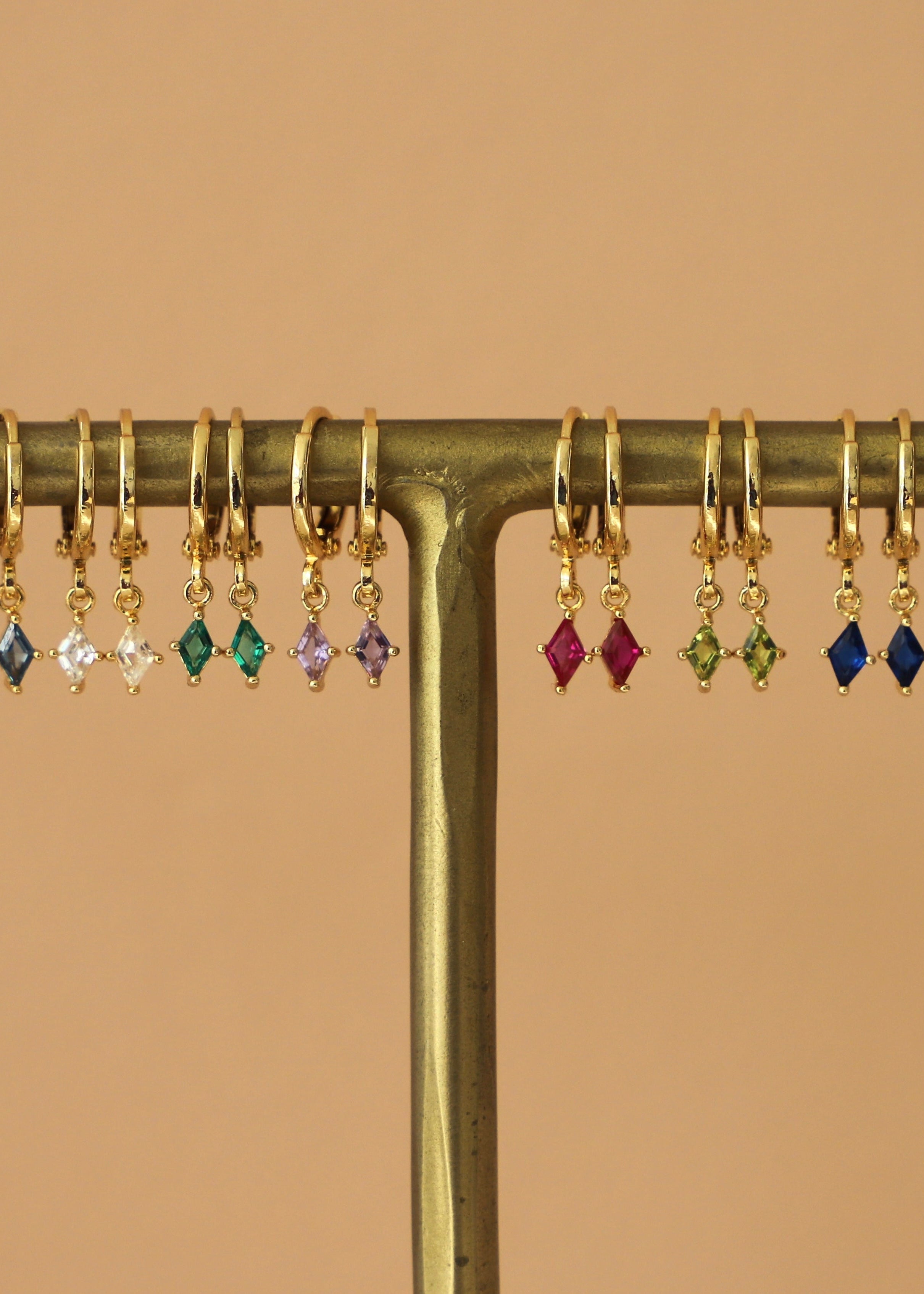 Diamond Birthstone Huggie Earrings - Elegant & Dainty Hoop Earrings for Women - Perfect Gift for Birthdays, Anniversaries & Special Occasions