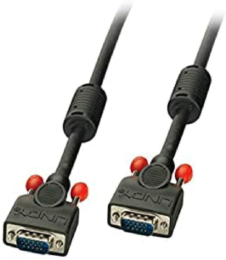 Premium 15m SVGA Monitor Cable by LINDY - High Performance VGA Extension Cord for PC, Laptop, Projector - Ideal for Office, Home Theater & Gaming Setup (Black)