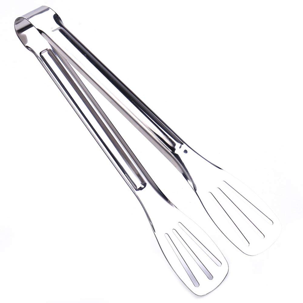 Premium Stainless Steel Kitchen Tongs - Heat-Resistant Food Tongs for Cooking, Baking, BBQ & Buffet Serving - Ideal for Pastry, Bread, Salad & Grilling (Set of 2) - Perfect for Restaurants, Catering & Home Kitchens