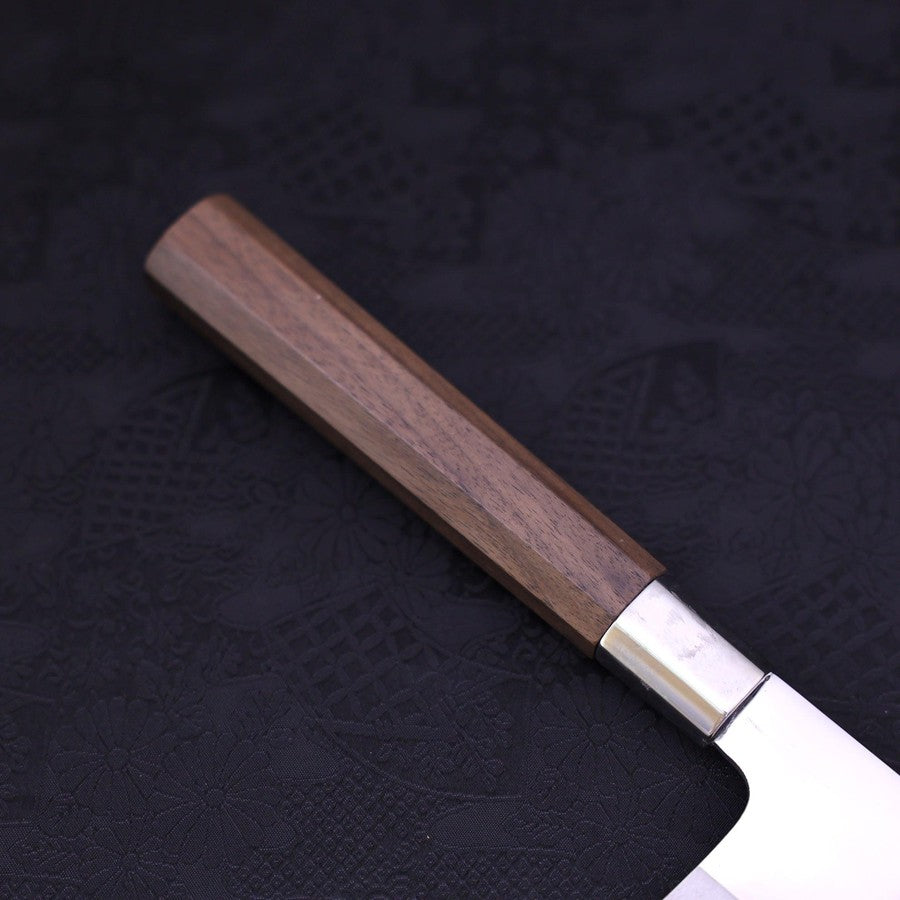 Premium Shukaku Silver Steel #3 Walnut Handle 180mm Kitchen Knife - Perfect for Slicing, Dicing, and Chopping Vegetables, Fruits, and Meats