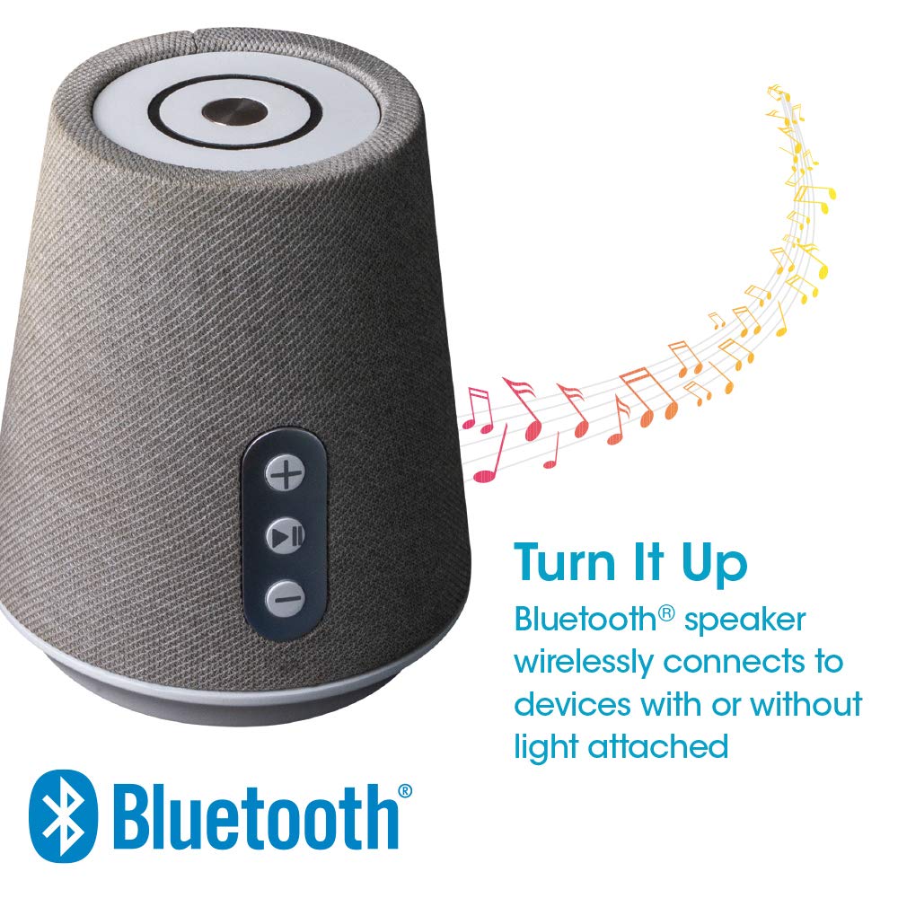 OttLite Entertain LED Speaker Lamp - Portable Bluetooth Speaker with Built-in Light for Home, Office, and Outdoor Use - Perfect for Reading, Working, and Relaxing