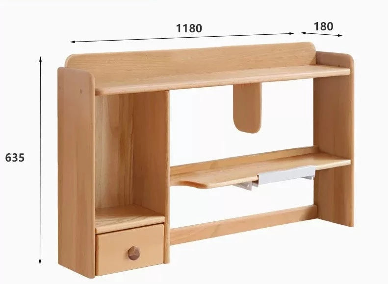 Solid Oak & Beech Wood Bookshelf - Sturdy Wooden Shelf for Home, Office & Library - Perfect for Organizing Books, Decor & Storage