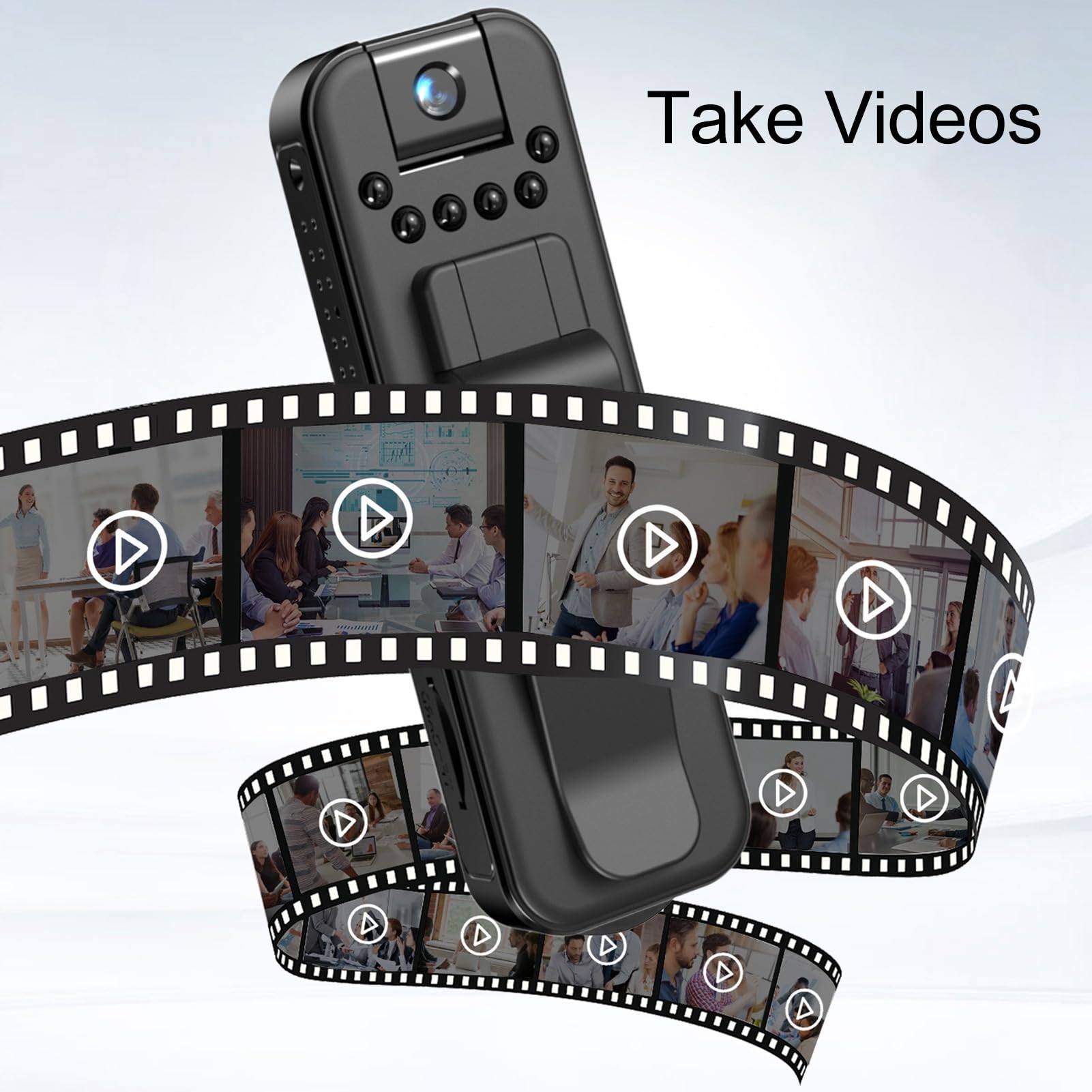 Vikye Mini Body Camera 1080P HD - Wide Angle Noise Reduction, Portable Clip-On Magnetic Camera with Loop Recording - Ideal for Security, Law Enforcement, and Outdoor Activities