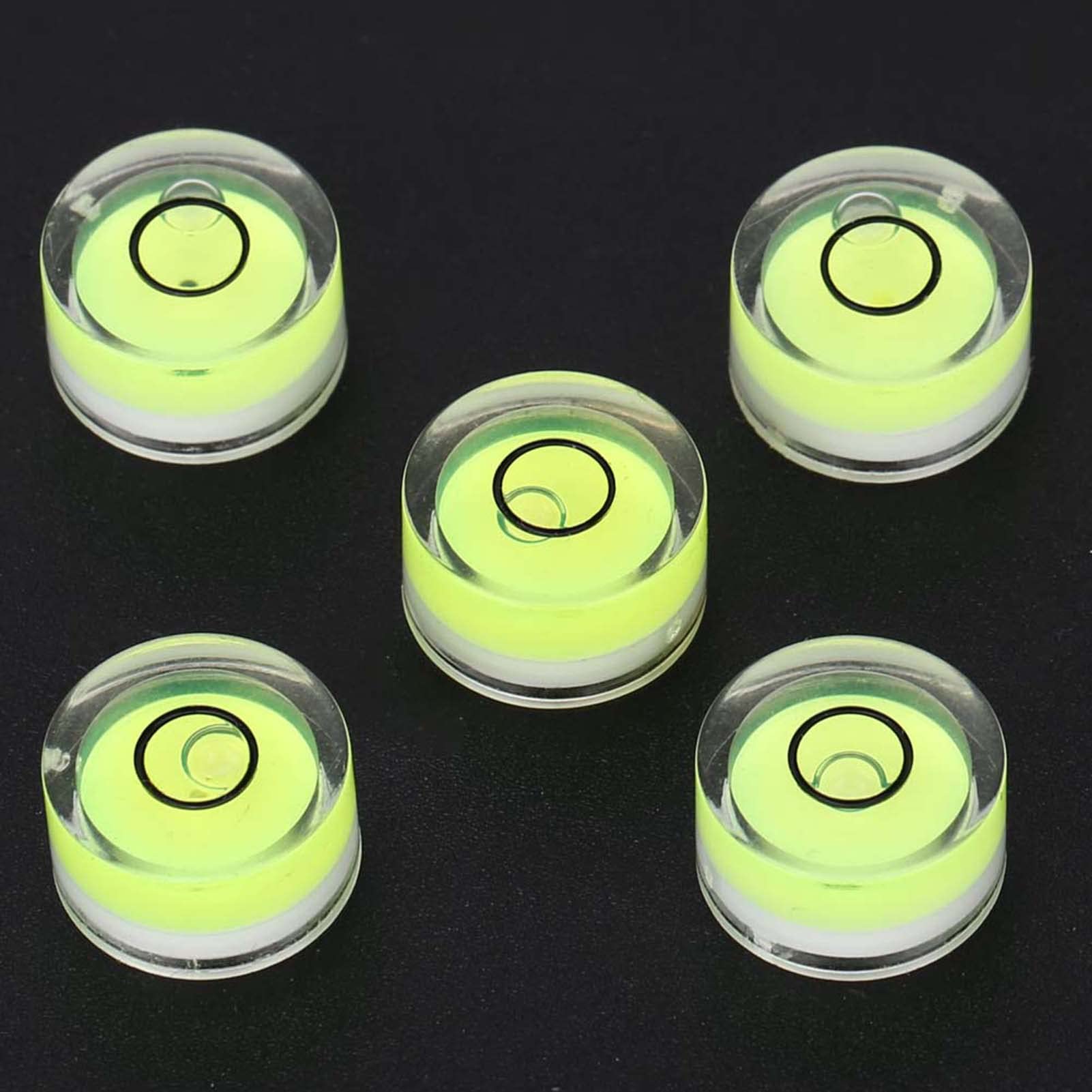 5-Piece 15mm Mini Round Bubble Level Set - Precision Measuring Tool for Balance Scales | Perfect for Carpentry, Construction, and DIY Home Projects