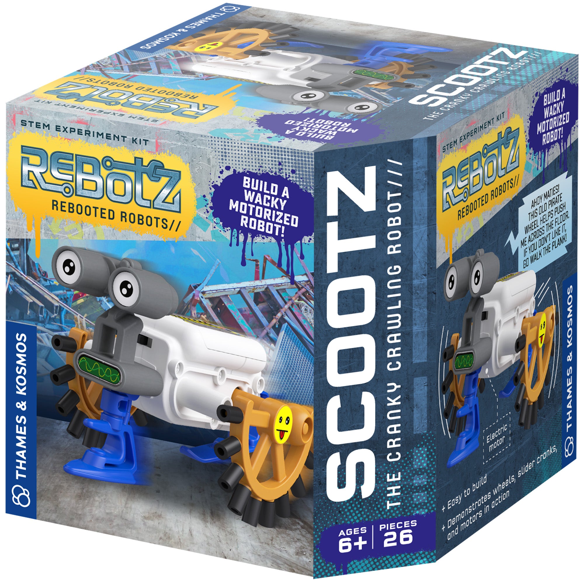 Rebotz 4-in-1 Action Figure Toy Bundle - Scootz, Pogo, Knox & Halfpipe Collectible Robot Figures for Kids | Perfect for Playtime, Collecting & STEM Learning Activities