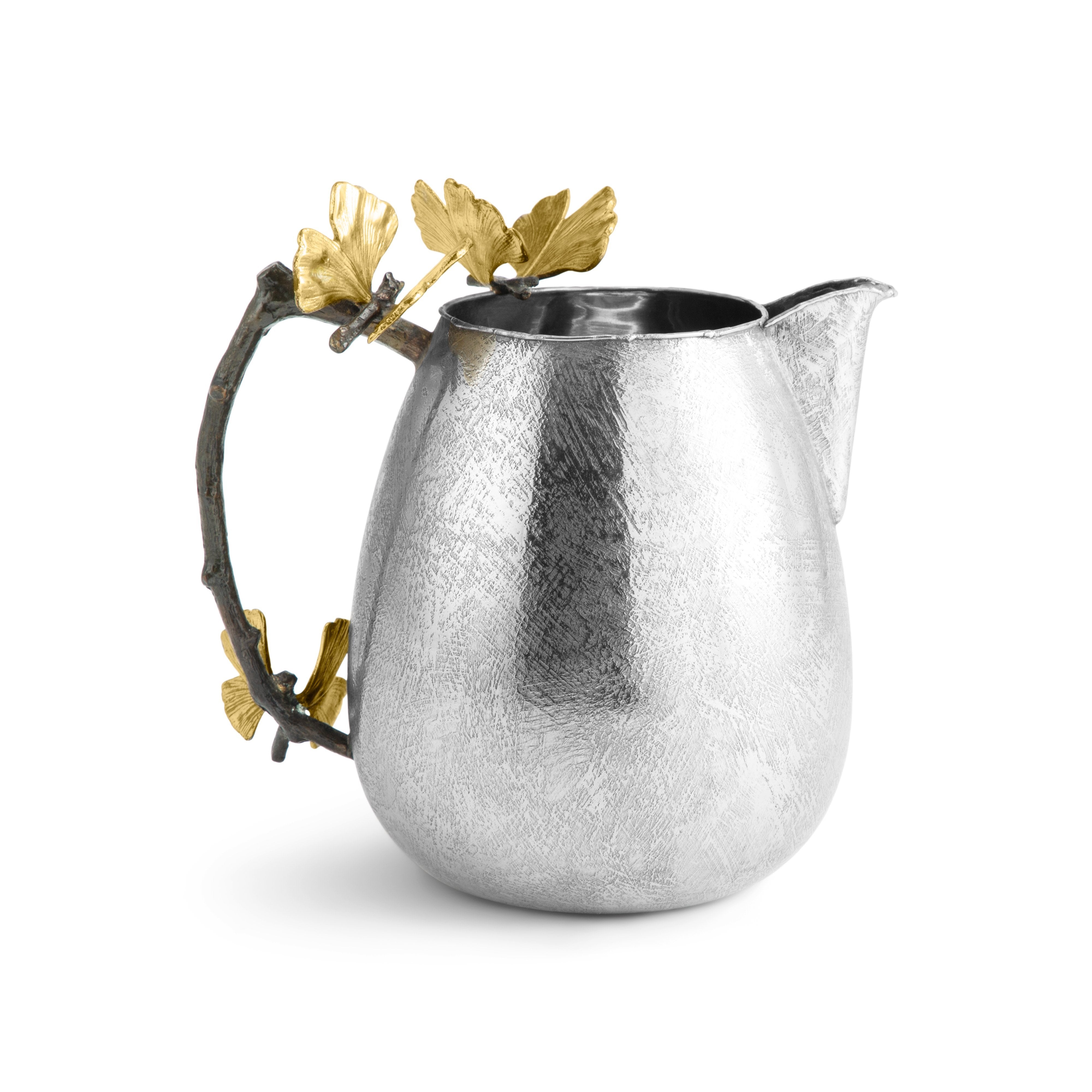 Elegant Butterfly Ginkgo Pitcher - Handcrafted Ceramic Water Pitcher with Unique Floral Design - Perfect for Home Decor, Tea Parties & Gift Giving