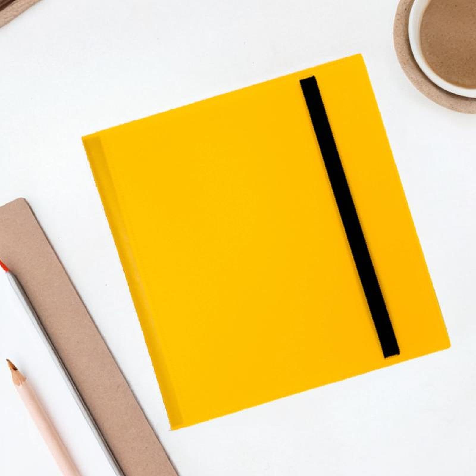 Colaxi 12-Pocket Side Loading Card Binder - Holds 480 Baseball & Sports Cards - Durable Card Storage Protector with Secure Side Loading (Yellow) - Perfect for Collectors, Trading & Organizing Sports Cards