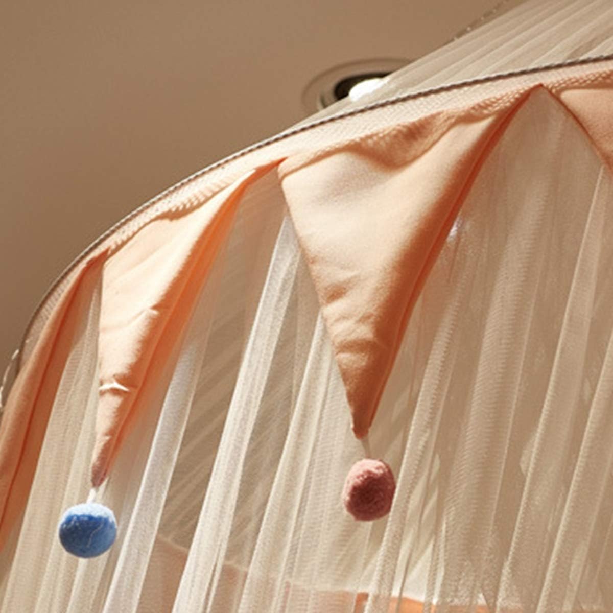Dream Hanging Dome Mosquito Net - Queen/King Size Bed Canopy with Round Curtains for Romantic Bedroom Decor & Insect Protection
