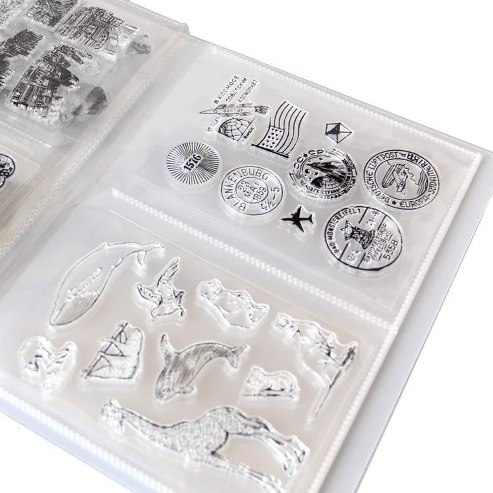 Clear Stamp Storage Organizer - Cutting Dies & Paper Craft Keeper for DIY Scrapbooking, Card Making, Photo Albums - Portable Craft Supplies Holder for Arts & Collecting Projects (Perfect for Home Crafting, Gift Wrapping, and Memory Keeping)