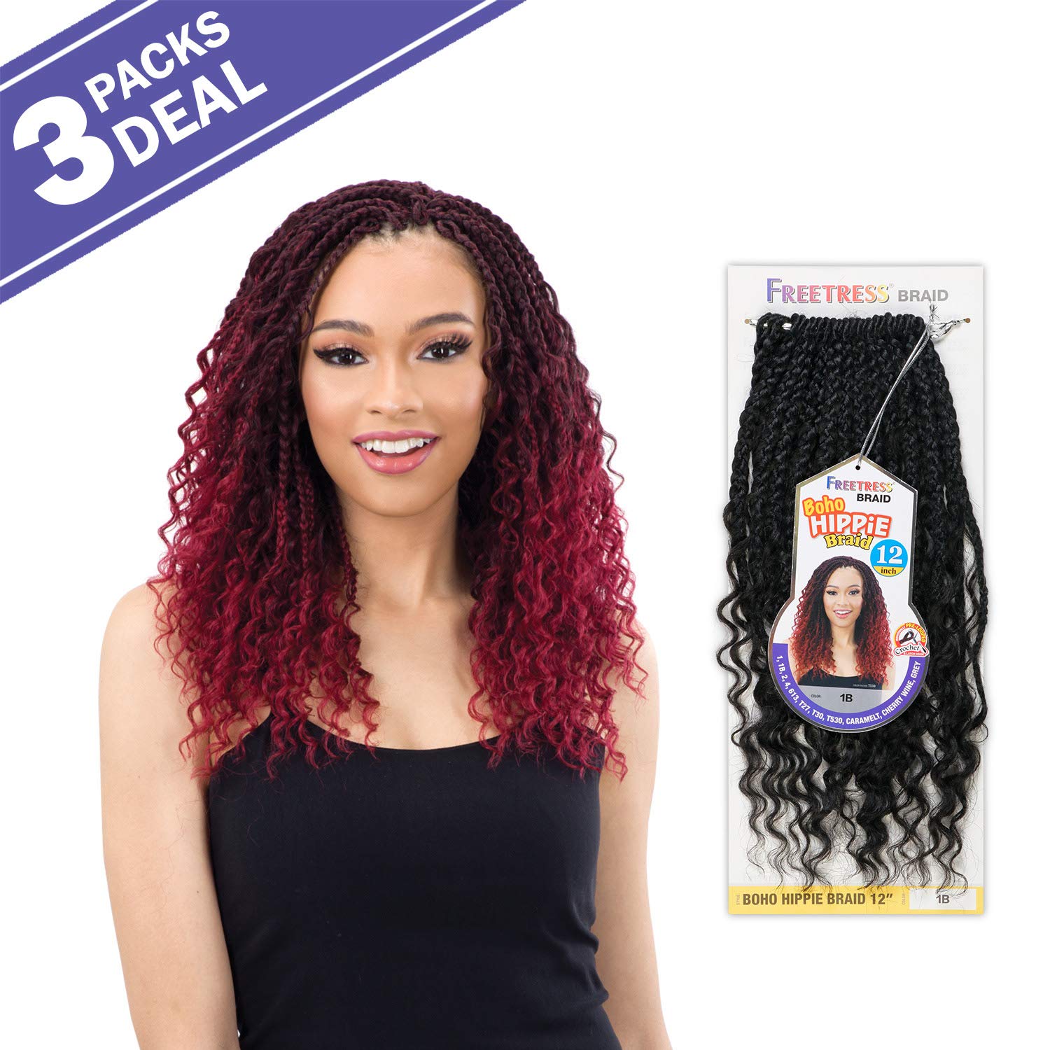FreeTress Crochet Braids Boho Hippie Braid 12