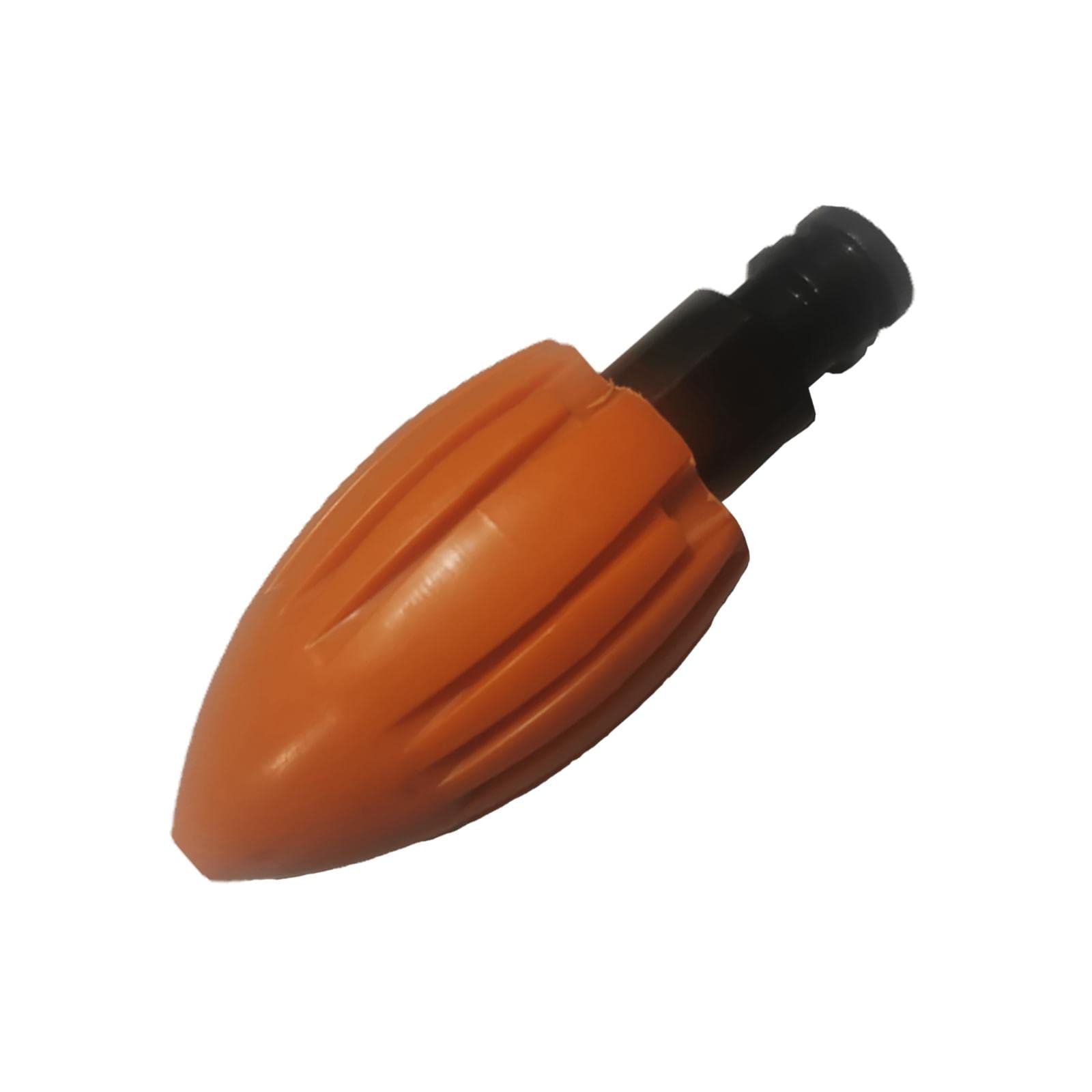 FAKEME High Pressure Garden Cleaning Nozzle - Heavy Duty Pipe Spray Flusher & Drain Cleaner for Outdoor Cleaning, Dredging, and Drainage (Orange) - Perfect for Patio, Driveway, and Garden Maintenance